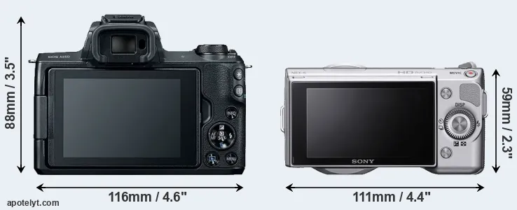 Comparison M50 or NEX-5 rear