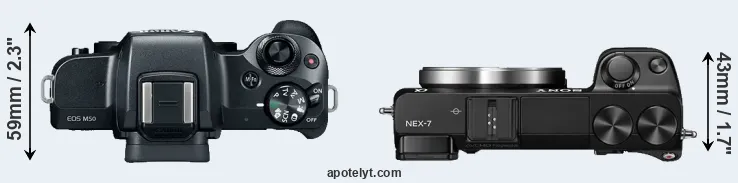 Compare M50 versus NEX-7 top