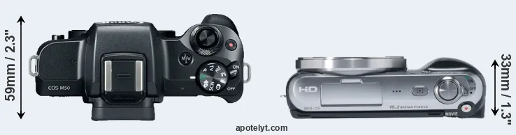 Compare M50 versus NEX-C3 top