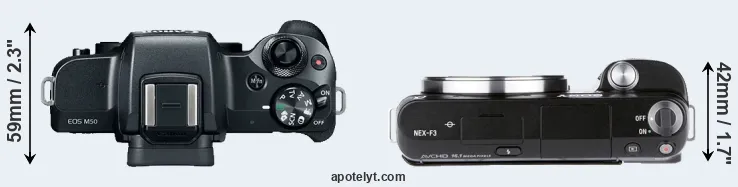 Compare M50 versus NEX-F3 top