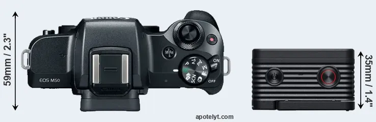Compare M50 versus RX0 II top
