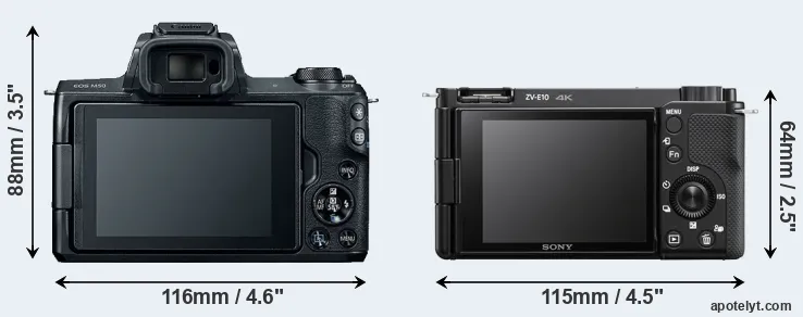 Comparison M50 or ZV-E10 rear