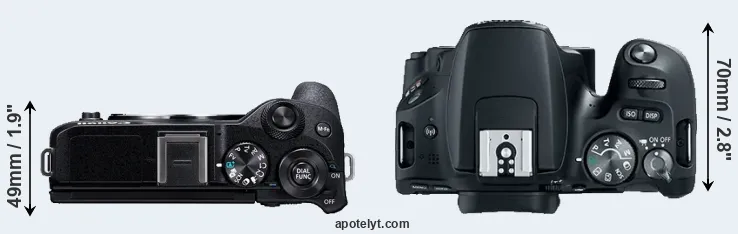 Compare M6 Mark II versus SL2 top
