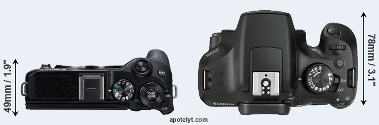 Compare M6 Mark II versus T6 top