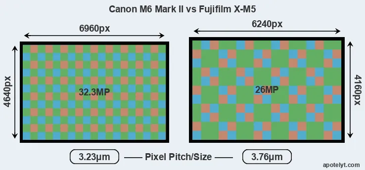 M6 Mark II versus X-M5 MP
