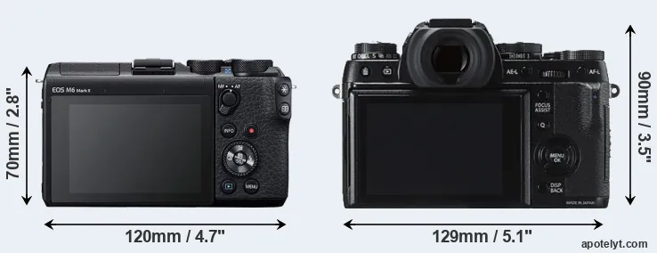 Comparison M6 Mark II or X-T1 rear