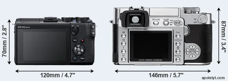 Comparison M6 Mark II or Digilux 3 rear