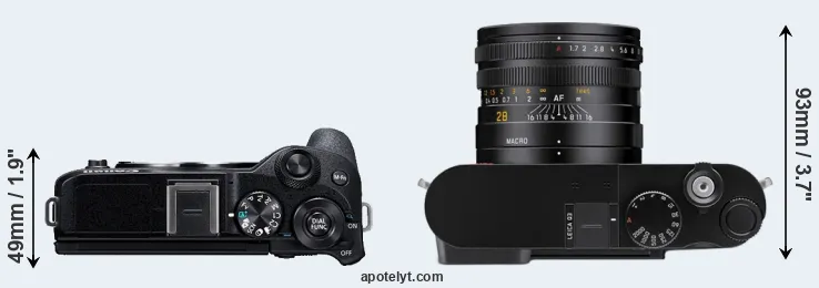 Compare M6 Mark II versus Q3 top