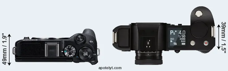 Compare M6 Mark II versus Leica SL top