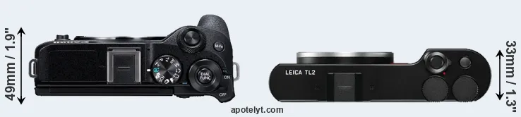 Compare M6 Mark II versus TL2 top