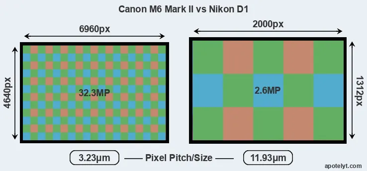 M6 Mark II versus D1 MP