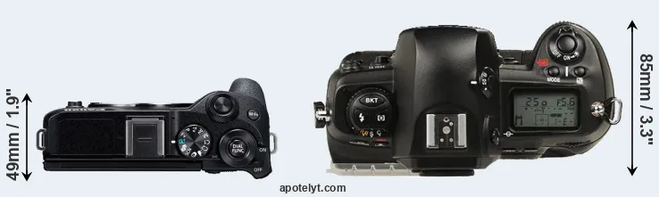 Compare M6 Mark II versus D1 top