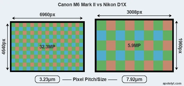 M6 Mark II versus D1X MP