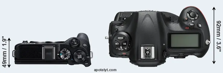 Compare M6 Mark II versus D5 top