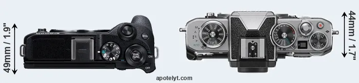 Compare M6 Mark II versus Z fc top