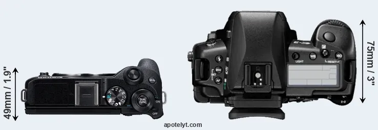 Compare M6 Mark II versus E-3 top