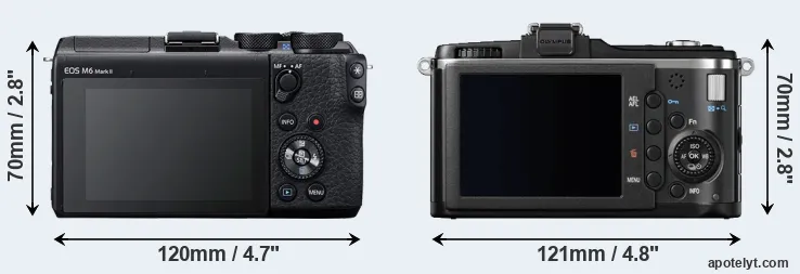 Comparison M6 Mark II or E-P2 rear