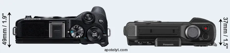 Compare M6 Mark II versus FT7 top