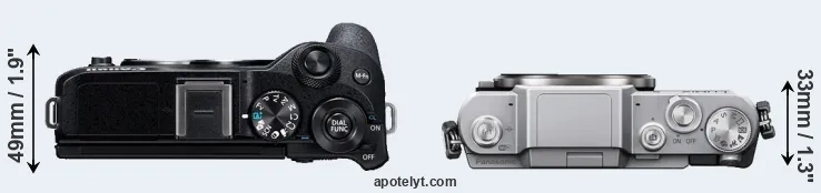 Compare M6 Mark II versus GF7 top