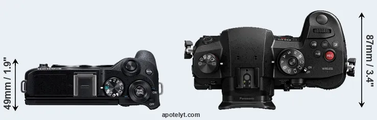 Compare M6 Mark II versus GH5s top