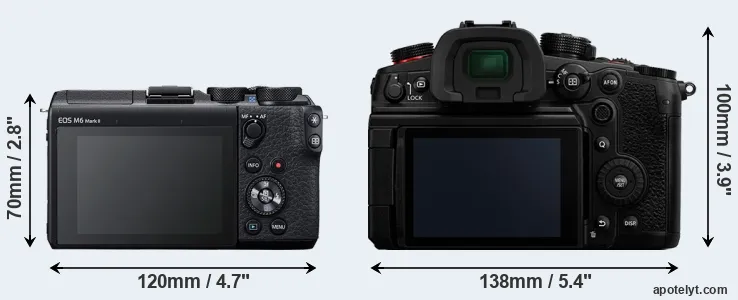 Comparison M6 Mark II or GH6 rear