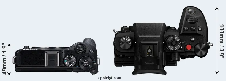 Compare M6 Mark II versus GH6 top
