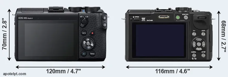 Comparison M6 Mark II or GX1 rear