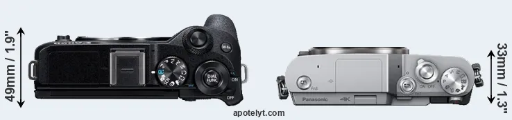 Compare M6 Mark II versus GX800 top