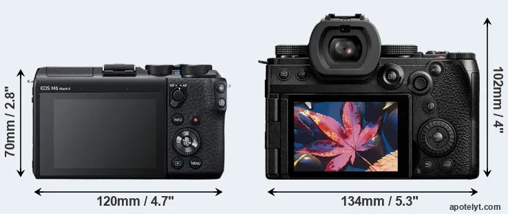 Comparison M6 Mark II or S5 II rear