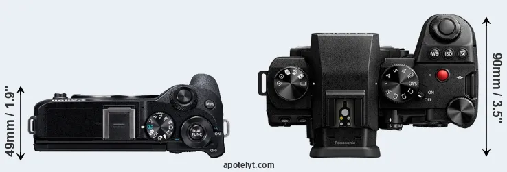 Compare M6 Mark II versus S5 II top