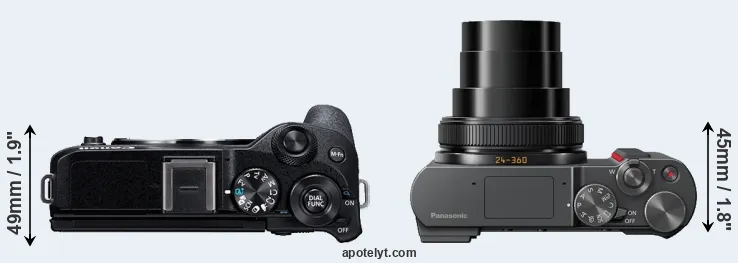 Compare M6 Mark II versus ZS200 top