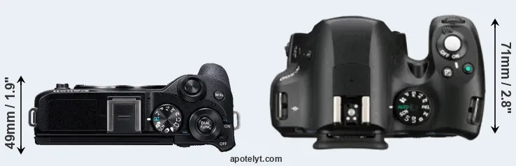 Compare M6 Mark II versus K-500 top
