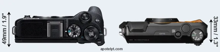 Compare M6 Mark II versus WG-6 top