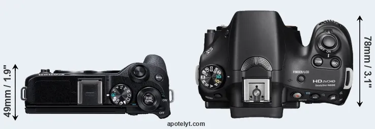 Compare M6 Mark II versus A58 top