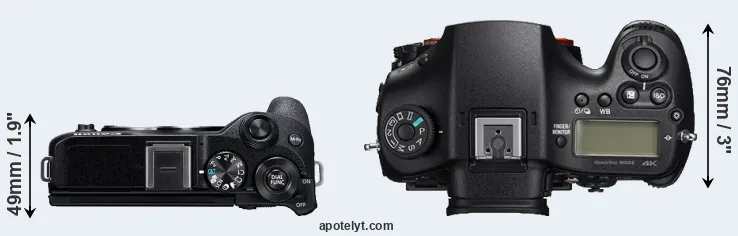 Compare M6 Mark II versus A99 II top