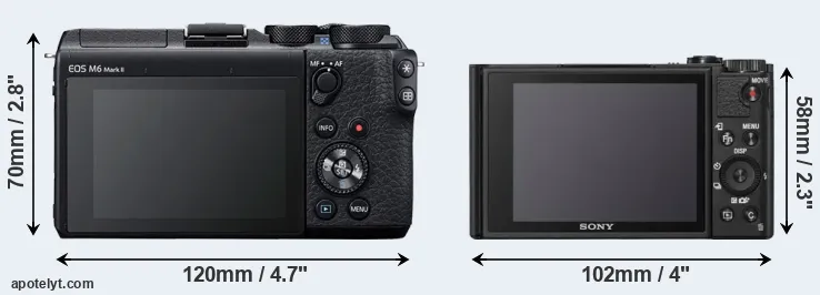 Comparison M6 Mark II or WX800 rear