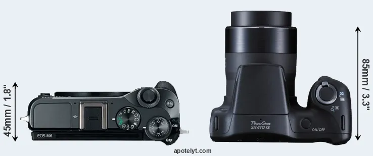 Compare M6 versus SX410 top