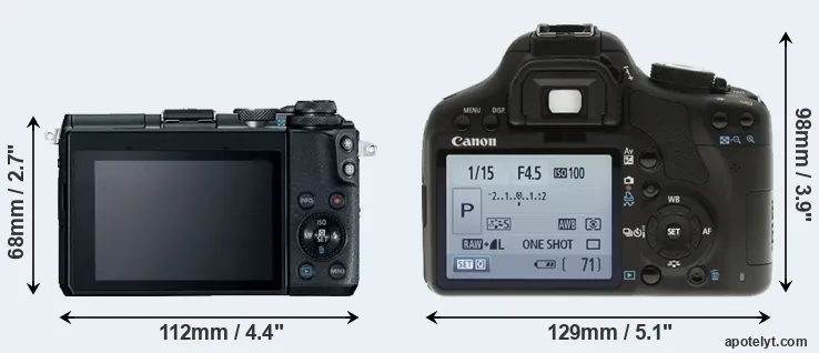 Comparison M6 or T1i rear