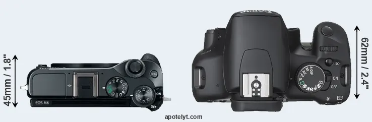 Compare M6 versus XSi top
