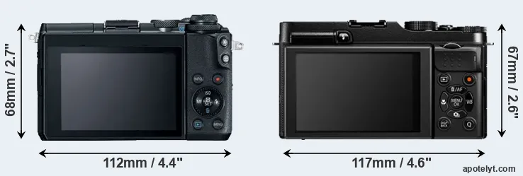Comparison M6 or X-A1 rear