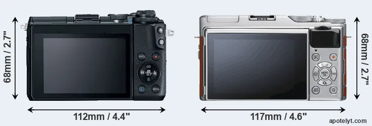 Comparison M6 or X-A5 rear