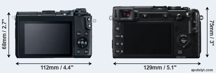 Comparison M6 or X-E2 rear