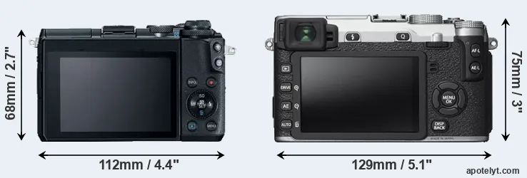 Comparison M6 or X-E2S rear