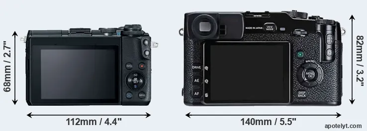 Comparison M6 or X-Pro1 rear