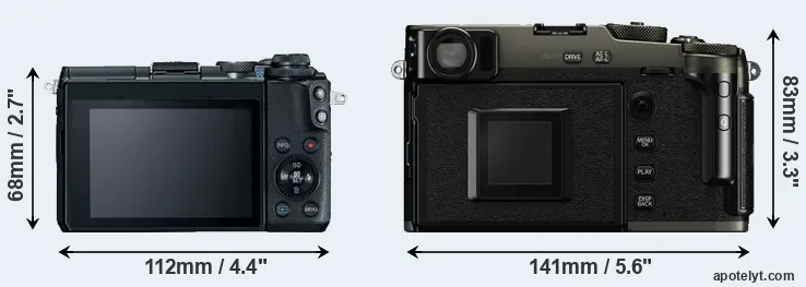 Comparison M6 or X-Pro3 rear