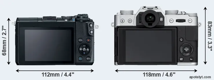 Comparison M6 or X-T10 rear