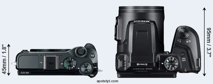 Compare M6 versus B500 top