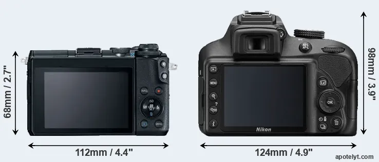Comparison M6 or D3400 rear