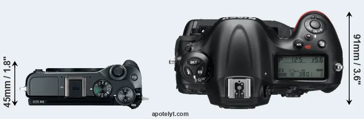 Compare M6 versus D4 top