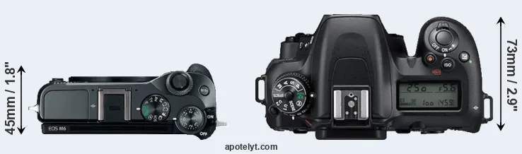Compare M6 versus D7500 top